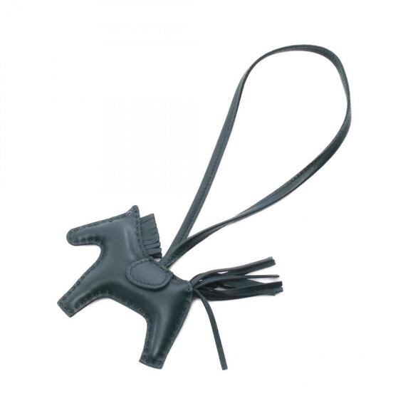 HERMES Green Leather Charm - Picture 1 of 3